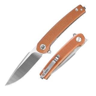 D2 Pocket Knife With Micarta Handle And Liner Lock System