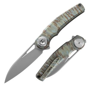 M390 Pocket Knife with Titanium Handle and Button lock system (Our Patents)